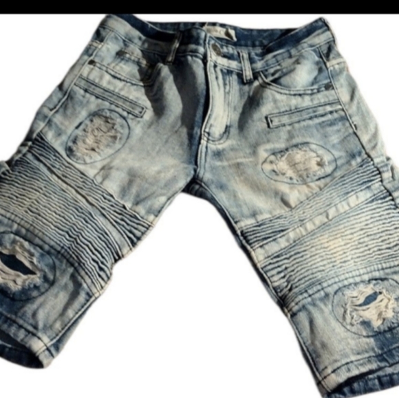 𝅺BLUE Cult Denim Shirts Sz 14 - Picture 1 of 4